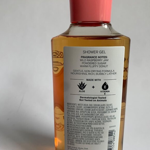 Bath & Body Works Raspberry Jam Donut Shower Gel 10 oz. NEW - Picture 3 of 3